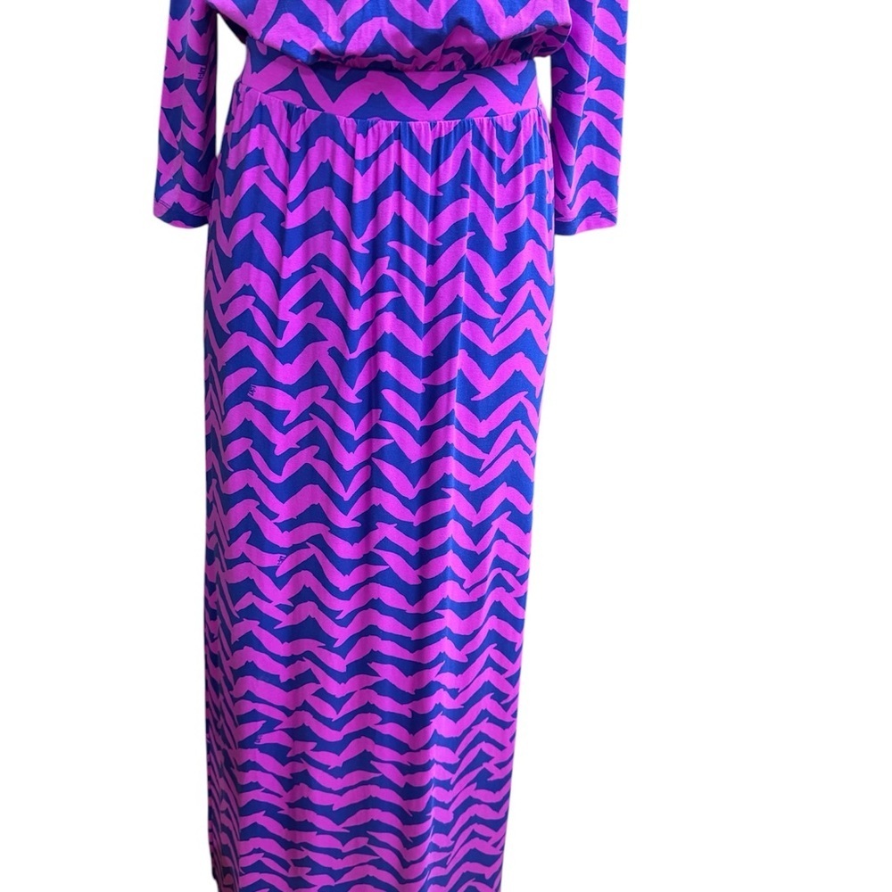 Lilly Pulitzer Pink and Purple Chevron Maxi Dress - Picture 6 of 7